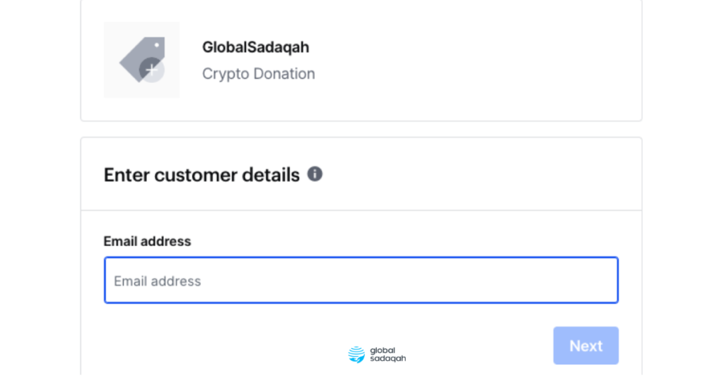 How to donate your crypto via GlobalSadaqah